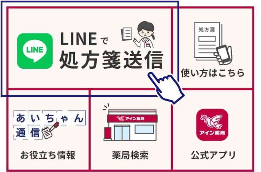 LINEのメニュー画面